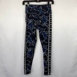 Victoria Secret Women's Black & Turquoise Sport Print Active Leggings Size XS
